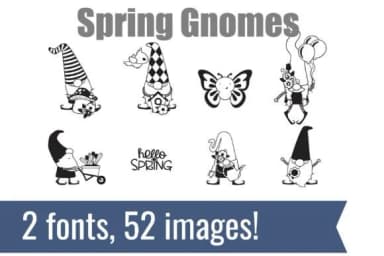Spring and Easter Gnomes Dingbats by Illustration Ink — Dingbats Font — thumbnail 1