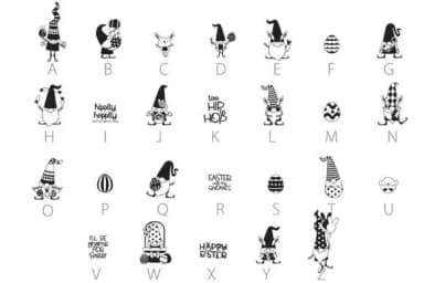 Spring and Easter Gnomes Dingbats by Illustration Ink — Dingbats Font — thumbnail 3