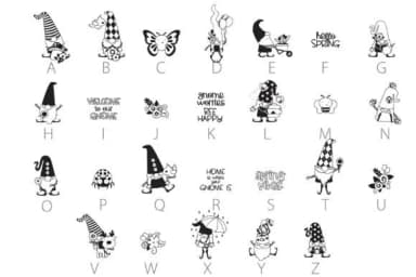 Spring and Easter Gnomes Dingbats by Illustration Ink — Dingbats Font — thumbnail 4
