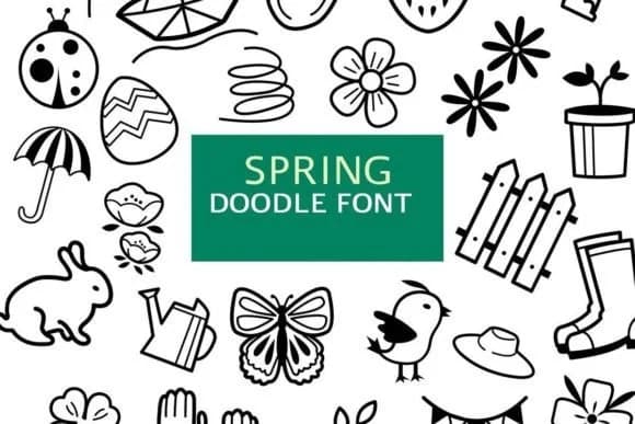 Spring Doodle by digitalplannerland — Dingbats Font