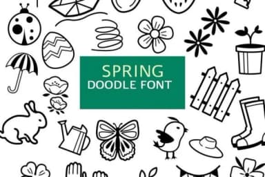Spring Doodle by digitalplannerland — Dingbats Font — thumbnail 1