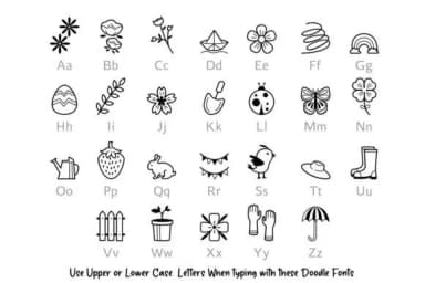 Spring Doodle by digitalplannerland — Dingbats Font — thumbnail 2