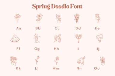 Spring Doodle by Pui Art — Dingbats Font — thumbnail 6