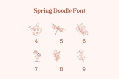 Spring Doodle by Pui Art — Dingbats Font — thumbnail 8