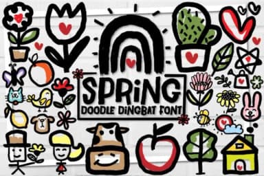 Spring Doodle by Nobu Collections — Dingbats Font — thumbnail 1