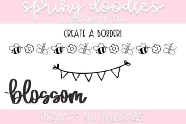 Spring Doodles by Fairways and Chalkboards — Dingbats Font — thumbnail 5
