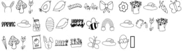 Spring Doodles by Fairways and Chalkboards — Dingbats Font — thumbnail 7