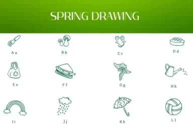 Spring Drawing by Heartcraft Atelier — Dingbats Font — thumbnail 2