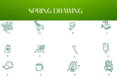 Spring Drawing by Heartcraft Atelier — Dingbats Font — thumbnail 4