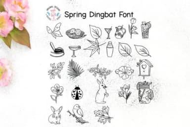 Spring Flower by GraphicHouseDesign — Dingbats Font — thumbnail 2