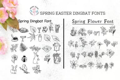 Spring Flower by GraphicHouseDesign — Dingbats Font — thumbnail 3