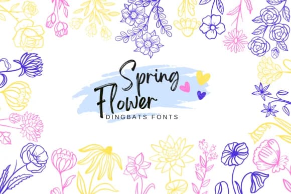 Spring Flower by Suphitchaya — Dingbats Font