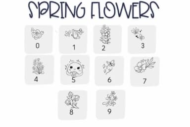 Spring Flowers by Sirinart — Dingbats Font — thumbnail 4