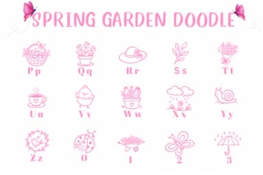 Spring Garden Doodle by CHANOK — Dingbats Font — thumbnail 3