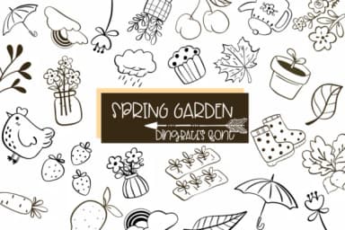 Spring Garden by Sirinart — Dingbats Font — thumbnail 1