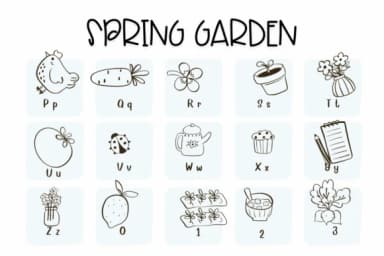 Spring Garden by Sirinart — Dingbats Font — thumbnail 3