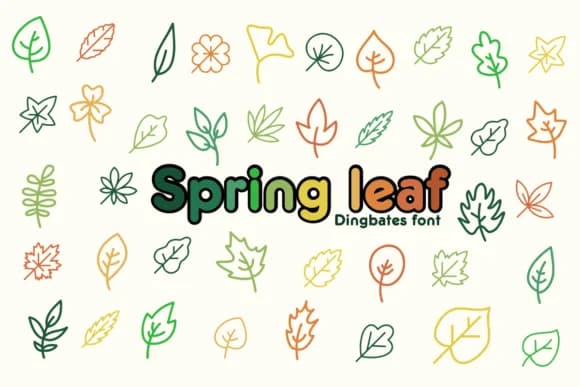 Spring Leaf by Chonada — Dingbats Font