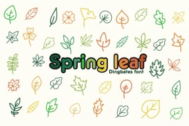 Spring Leaf by Chonada — Dingbats Font — thumbnail 1
