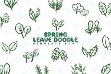 Spring Leave Doodle by Chonada — Dingbats Font — thumbnail 1