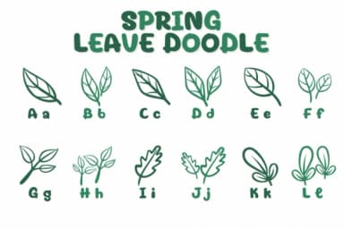 Spring Leave Doodle by Chonada — Dingbats Font — thumbnail 2