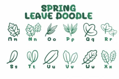 Spring Leave Doodle by Chonada — Dingbats Font — thumbnail 3