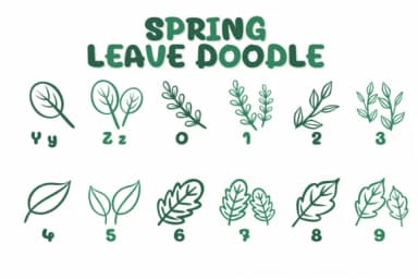 Spring Leave Doodle by Chonada — Dingbats Font — thumbnail 4