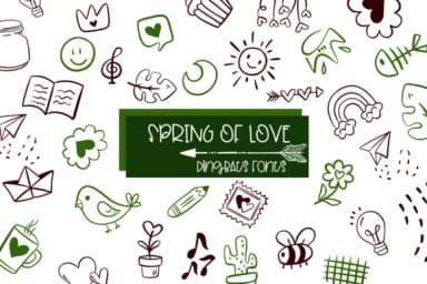 Spring of Love by Sirinart — Dingbats Font — thumbnail 1