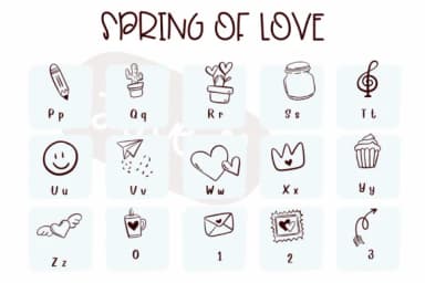 Spring of Love by Sirinart — Dingbats Font — thumbnail 3