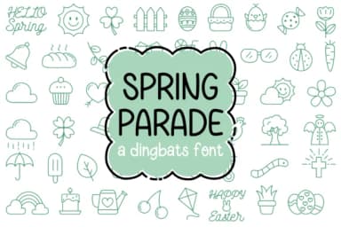Spring Parade by IngingDigitalArt — Dingbats Font — thumbnail 1