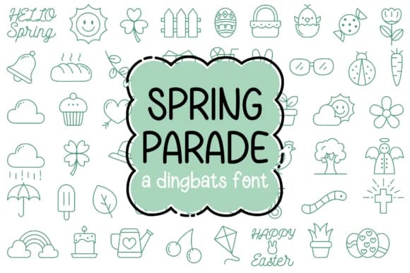 Spring Parade by IngingDigitalArt — Dingbats Font