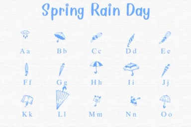 Spring Rain Day by Nongyao — Dingbats Font — thumbnail 2