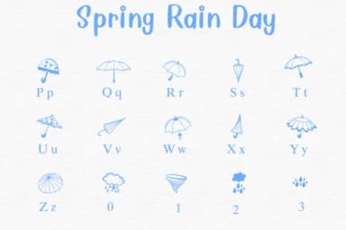 Spring Rain Day by Nongyao — Dingbats Font — thumbnail 3