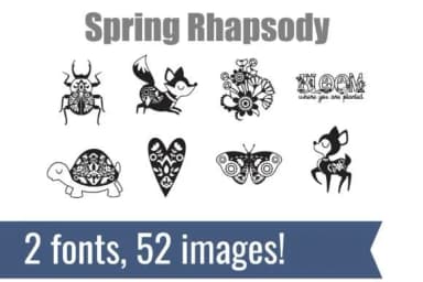Spring Rhapsody Dingbats by Illustration Ink — Dingbats Font — thumbnail 1