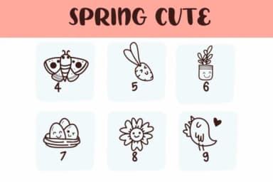 Springcute by Sirinart — Dingbats Font — thumbnail 4