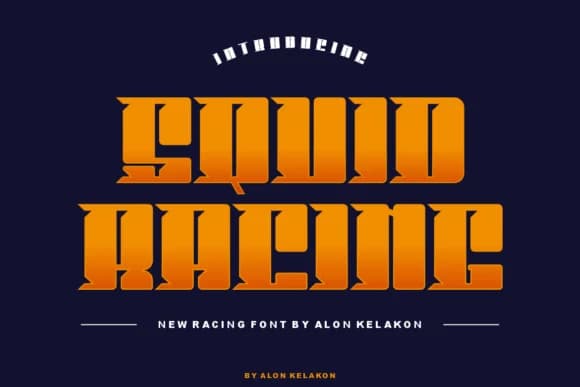 Squid Racing by alonkelakon — Slab Serif Font