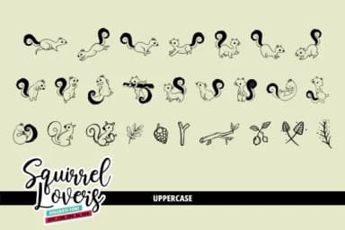 Squirrel Lover by onoborgol — Dingbats Font — thumbnail 2