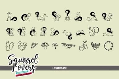 Squirrel Lover by onoborgol — Dingbats Font — thumbnail 3