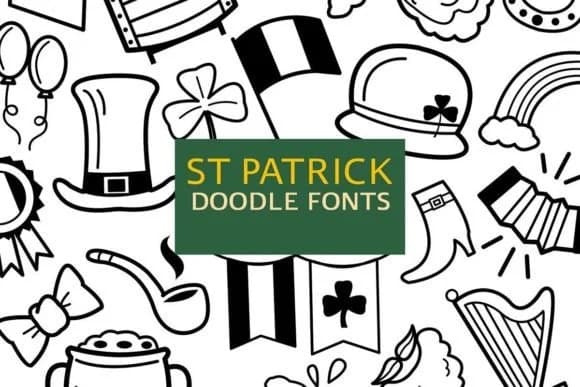 St Patrick Doodle by digitalplannerland — Dingbats Font