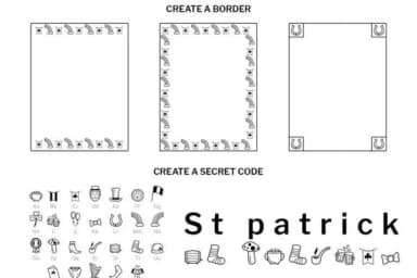 St Patrick Doodle by digitalplannerland — Dingbats Font — thumbnail 6