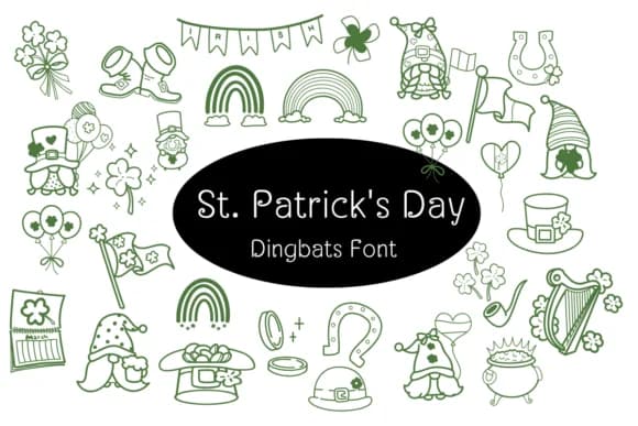 St. Patrick's Day by Nun Sukhwan — Dingbats Font