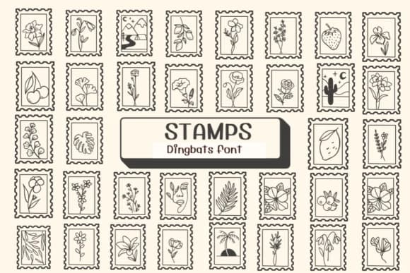 Stamps by Ketsarin — Dingbats Font