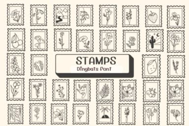 Stamps by Ketsarin — Dingbats Font — thumbnail 1