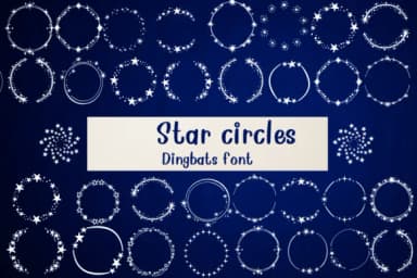 Star Circles by Nongyao — Dingbats Font — thumbnail 1