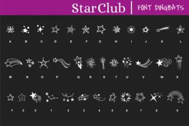 Star Club by Cheeky Witty Knocks — Dingbats Font — thumbnail 2