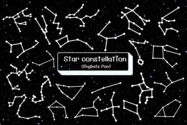Star Constellation by Ketsarin — Dingbats Font — thumbnail 1