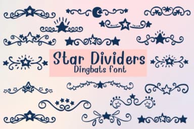 Star Dividers by Nongyao — Dingbats Font — thumbnail 1