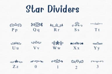 Star Dividers by Nongyao — Dingbats Font — thumbnail 3