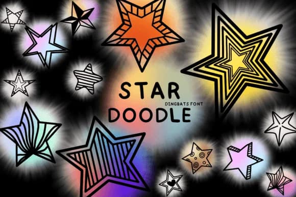 Star Doodle by Bee piyanuch — Dingbats Font