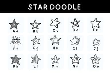 Star Doodle by Bee piyanuch — Dingbats Font — thumbnail 5