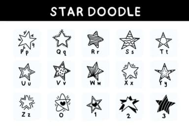 Star Doodle by Bee piyanuch — Dingbats Font — thumbnail 6